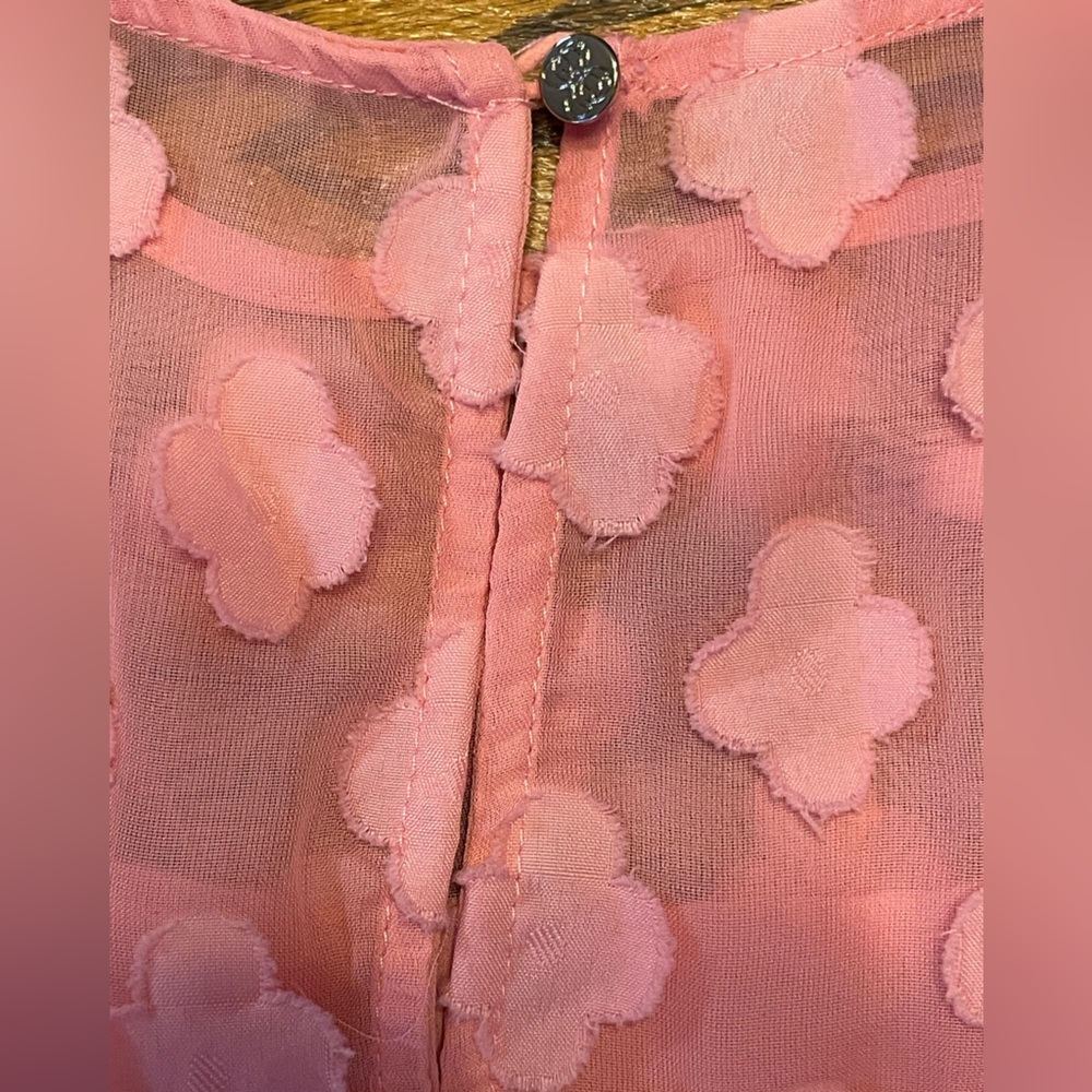 NWT CeCe Women’s Mixed Media Clover Clip Pink Dress Size Medium - Picture 5 of 6